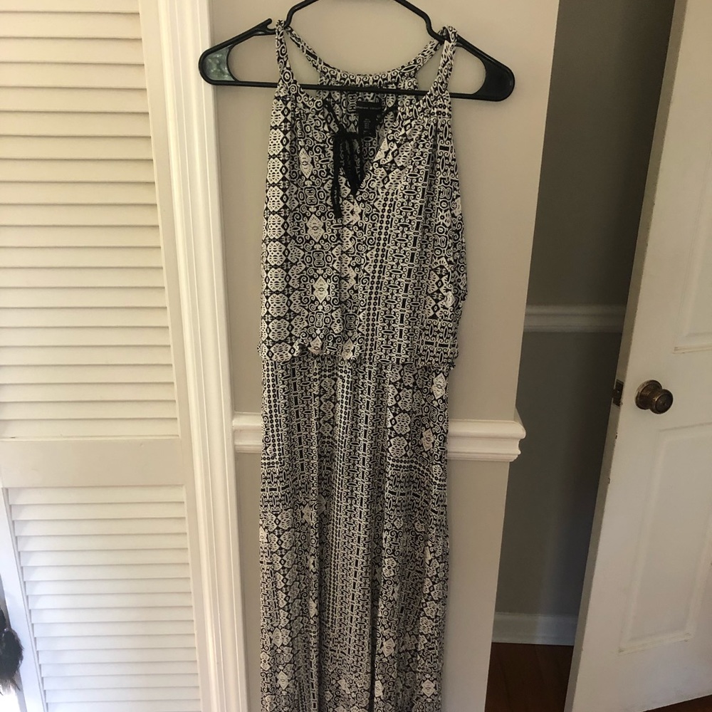 Long patterned maxi dress